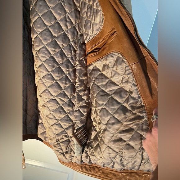 Brown DANIER Leather Men Size XL Jacket - Picture 9 of 16